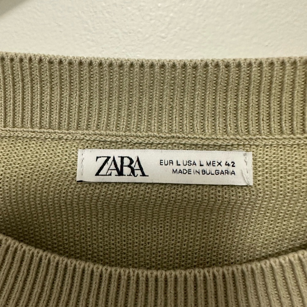 Zara Light Tan Knit Pullover